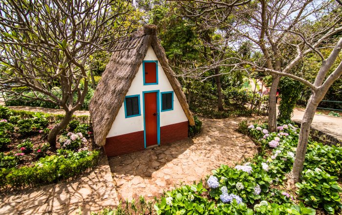 Funchal, Madeira - July, 2018 Traditional house in Madeira